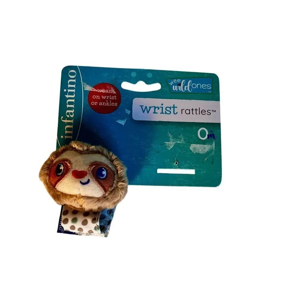 Wee Wild One Infantino Sloth Wrist/Ankle Rattle